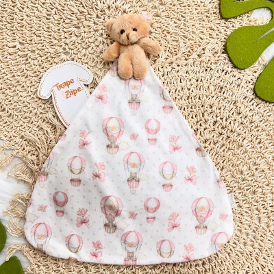 Kit 2 Macacões + Naninha Ursinha - Ursinha no Balão - Rose e Rosa